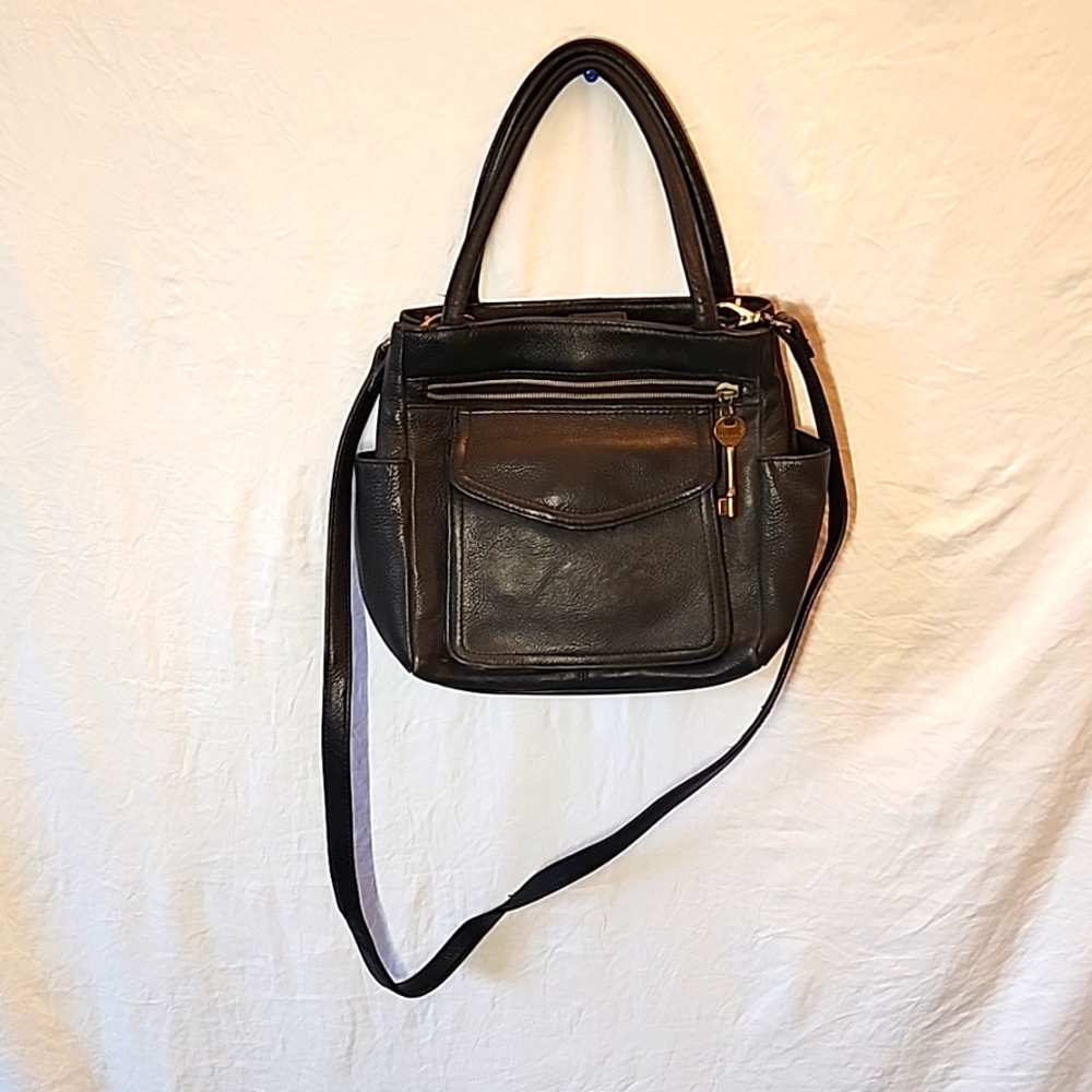 Fossil leather crossbody